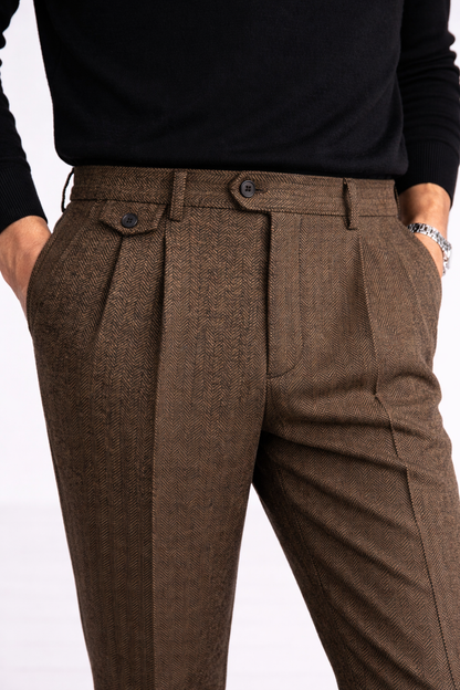 Renford Herringbone Trouser