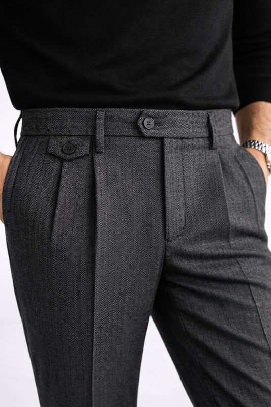 Renford Herringbone Trouser