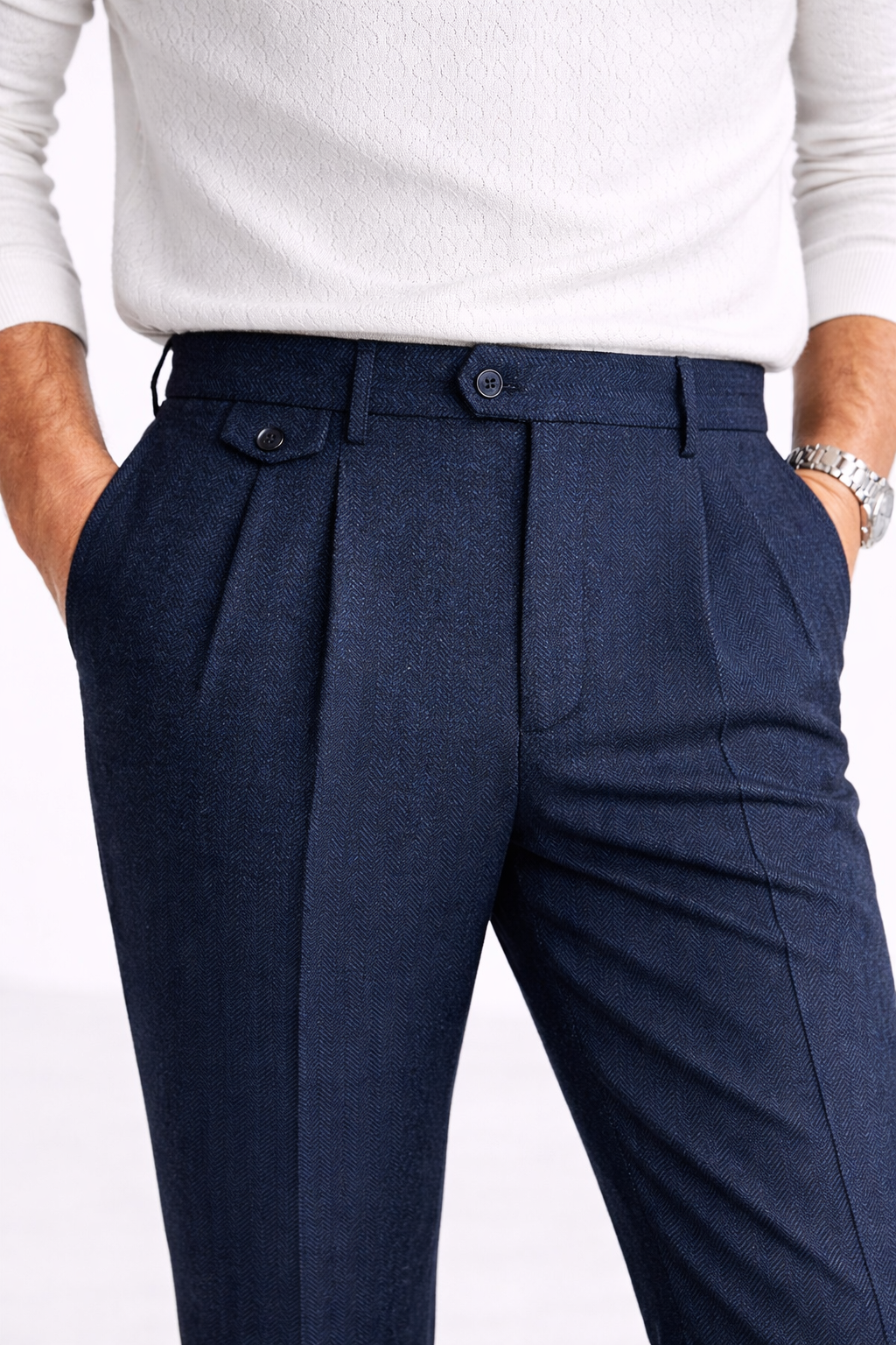 Renford Herringbone Trouser